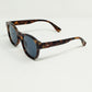 90's Round Sunglasses With Black Lenses and Dark Brown Toroise Shell Frame