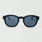 Q2 90's Round Sunglasses With Black Tinted Lenses and Black Frame