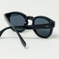 90's Round Sunglasses With Black Tinted Lenses and Black Frame