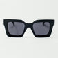 Q2 90's Squared Sunglasses in black