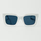 Q2 90's Squared Sunglasses in white