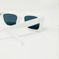 90's Squared Sunglasses in white