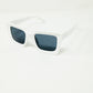 90's Squared Sunglasses in white