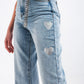 Q2 90s jean in heart print