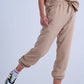 Q2 Adjustable waistband joggers in beige