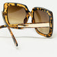 animal print square frame sunglasses