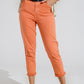 Ankle skinny Basic Jeans in orange