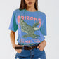 Q2 Arizona T-shirt with Eagle Digital Print in Blue