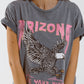 Arizona T-shirt with Eagle Digital Print in Grey