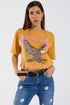 Q2 Arizona T-shirt with Eagle Digital Print in orange