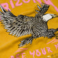 Arizona T-shirt with Eagle Digital Print in orange