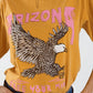 Arizona T-shirt with Eagle Digital Print in orange