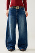 Q2 baggy balloon jeans in mid wash