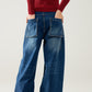 baggy balloon jeans in mid wash