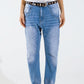 Q2 Basic Boyfriend Jeans With Stitch Detail