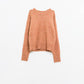 Q2 Basic Crew Neck Knitted Sweater in camel