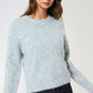 Q2 Basic Crew Neck Knitted Sweater in grey