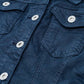 Basic Denim Jacket With Pockets in navy