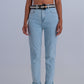 Q2 Basic mom jean in light blue