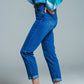 Basic Skinny Leg Jeans In Stretch Denim In Mid Wash