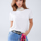 Basic White Crew Neck viscose T-shirt