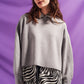 Q2 Batwing cropped jumper in grey