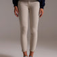 Q2 Beige ankle jeans with soft wrinkles