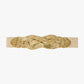 Q2 Beige Belt With Gold Woven Detail