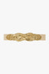 Q2 Beige Belt With Gold Woven Detail