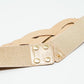 Beige Belt With Gold Woven Detail