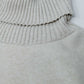 beige knitted long sleeves dress with high neck