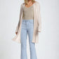 Beige Maxi Open Cardigan Long Sleeve