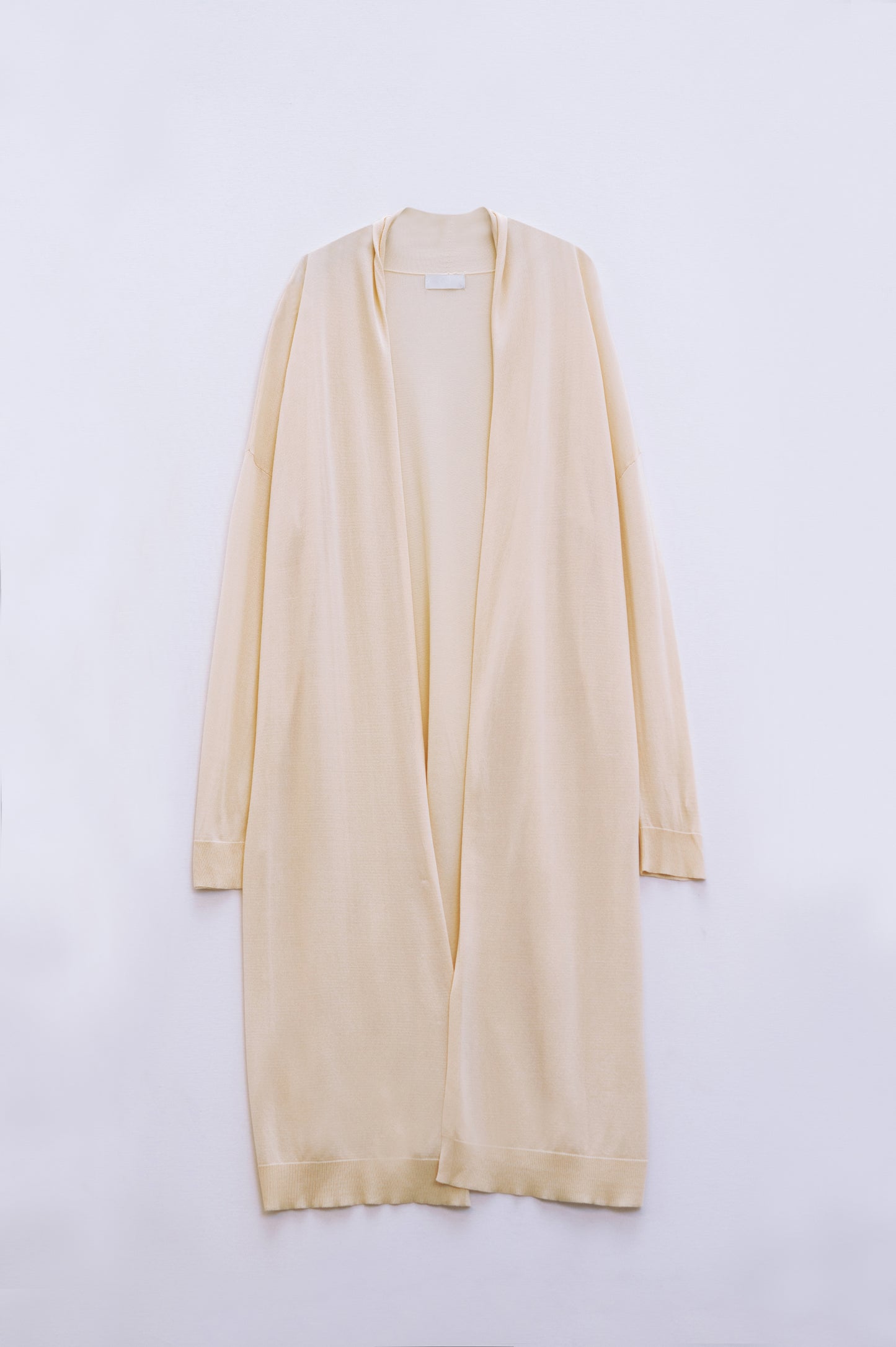 Beige Maxi Open Cardigan Long Sleeve