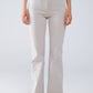 Q2 bEIGE Skinny Flared Jeans With Front Pocket Detail