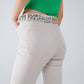 bEIGE Skinny Flared Jeans With Front Pocket Detail