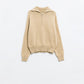 Q2 beige sweater with zipper closure