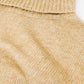 Beige turtleneck jumper with dropped sleeves