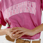 Camiseta rosa con efecto lavado de Belleville