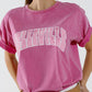 Camiseta rosa con efecto lavado de Belleville