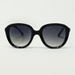 Q2 Big Round Sunglasses In Black