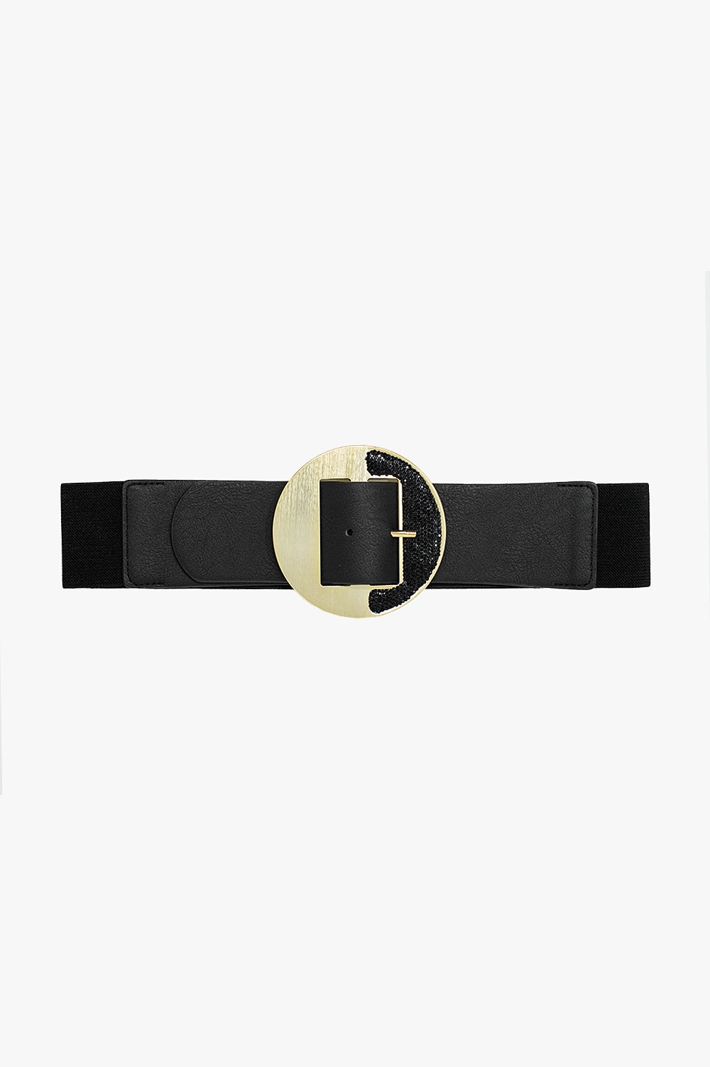 Q2 Black Belt With Adjustable Gold Buckle