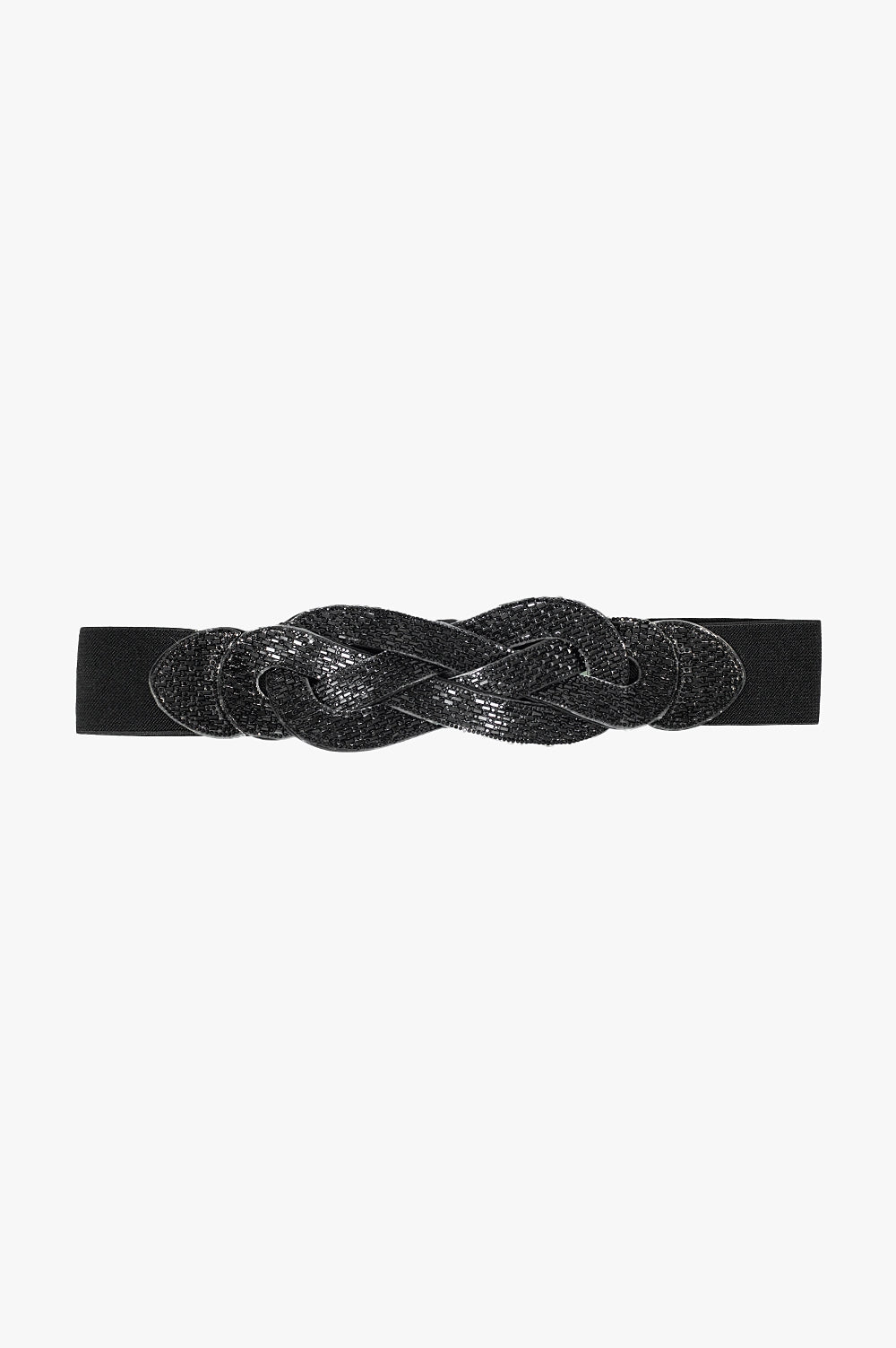 Q2 Black Belt With Black Woven Detail