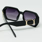 Black Diamond-Shaped Sunglasses and goldden detail