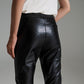 black faux leather effect skinny pants