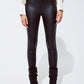 Q2 Black gloss Look Pants with Stretchband