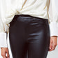 Black gloss Look Pants with Stretchband