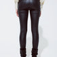 Black gloss Look Pants with Stretchband