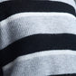 Black jersey with white and grey stripes