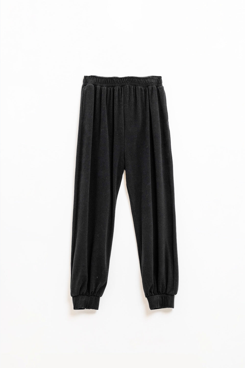 Q2 black jogger pants with elastic waist
