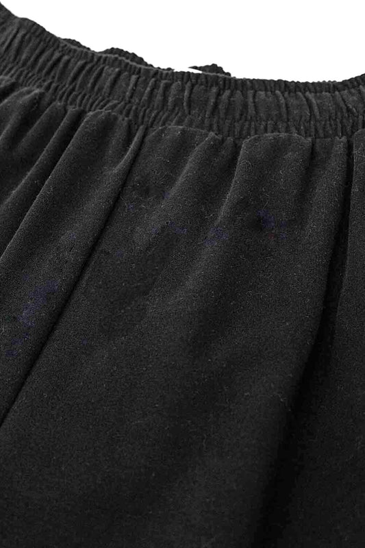 black jogger pants with elastic waist